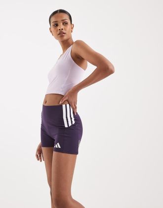 adidas Adizero - Leggings corti color prugna aurora-Viola
