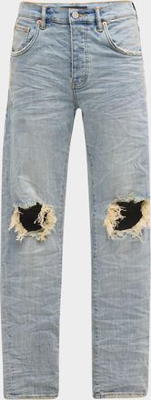 Purple Men & apos;s P002 Light Indigo Blowout Slim Jeans