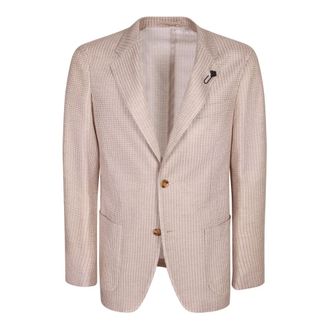 Lardini Formal Blazers, male, Beige, Size: 2XL Straight Blazer