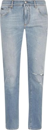 Dolce & Gabbana Matched Variant Skinny Jeans - Heren - Slim Fit Jeans - Blauw - 3XL - Katoen - Jeans