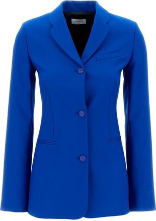 Off-white Darted Twill Blazer - Dames - Blazers - Blauw - M - Polyester - Jassen