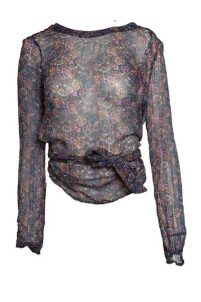 BA&SH Ba & sh, Danny wrap blouse with floral print