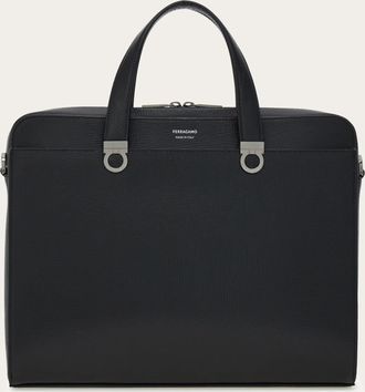 Ferragamo Uomo Borsa da lavoro Gancini Nero