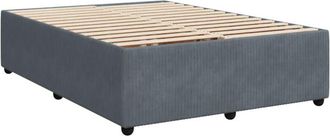 vidaXL Estructura De Cama Sin Colch&oacute;n Terciopelo Gris Oscuro 140x190cm Vidaxl