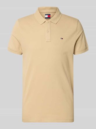 Tommy Jeans Regular Fit Poloshirt Modell TJM SLIM PLACKET POLO EXT in Beige, Gr&ouml;&szlig;e XXL