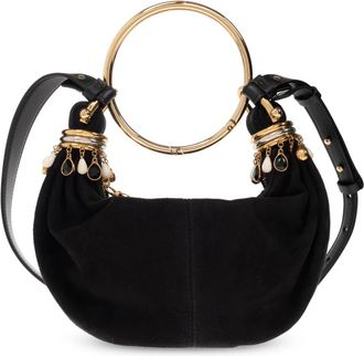 Chlo&eacute; Bracelet Mini Hobo Bag - Dames - Handtassen - Zwart - ONE Size - Leer - Tassen