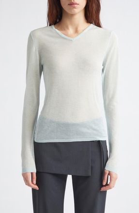 Paloma Wool Losa Sheer Sweater in 125 - Tourquoise at Nordstrom, Size X-Large