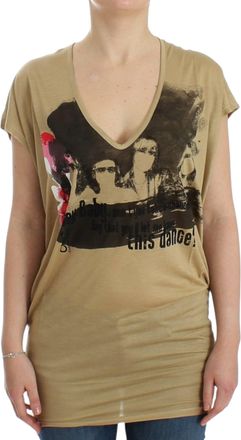 Costume National Beige motiefprint t-shirt