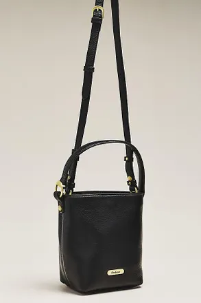 Barbour Cedar Mini Leather Bucket Bag