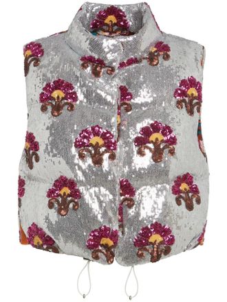 La DoubleJ Bonbon sequin-embellished gilet - Grey