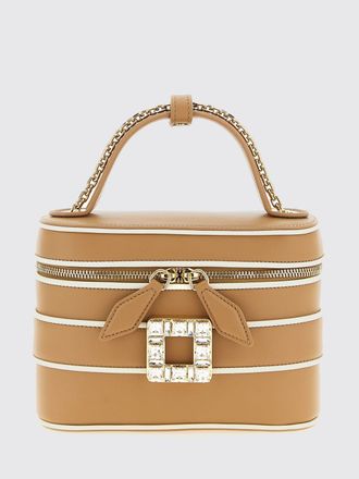 Roger Vivier Leather Vanity Bag with Jewel Buckle