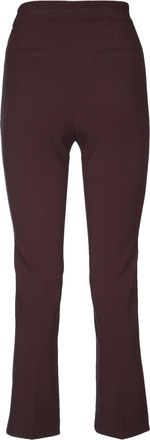 Elisabetta Franchi Womens Flared Tailored Trousers Brown