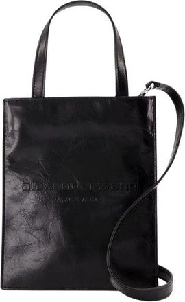 Alexander Wang Zwarte Leren Winkelmand - Pinch - Dames - Shoppers - Zwart - ONE Size - Leer - Tassen
