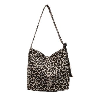 Generic Crossbody Bag for Women Leopard Print Messenger Bag Adjustable Strap Retro Handbag Large for Work Travel (Khaki)