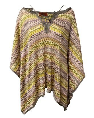 Missoni Missoni Mare Beach Poncho Mini Dress in Multicolor Rayon