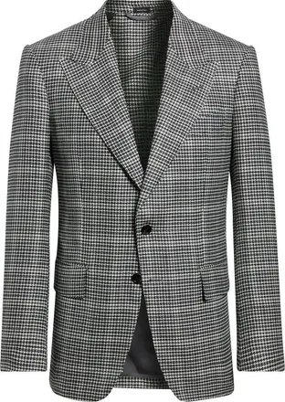 Tom Ford Shelton Single Breasted Wool Blend Sport Coat in Nwa Black/white at Nordstrom, Size 54