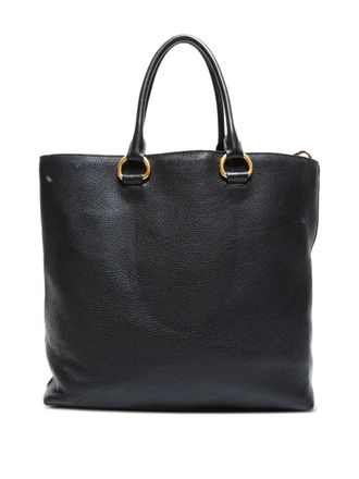 Prada 2010-2020s two-way leather tote bag - women - Calf Leather - One Size - Black