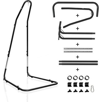 Costway Supporto Regolabile per Sedia Amaca, Struttura Resistente con Gancio di Sicurezza, Cuscinetti Antiscivolo, Perfetto per Camera da Letto Patio Cortile