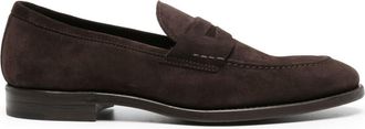 Henderson Baracco almond-toe suede loafers - men - Calf Leather/Calf Suede/Calf Leather - 43.5 - Brown