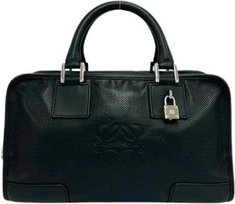 Loewe Pre-owned Handbags, female, Black, Size: ONE SIZE Pre-owned Amazona 28 Leather Handbag