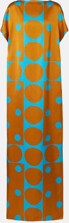 Dries Van Noten Printed satin maxi dress