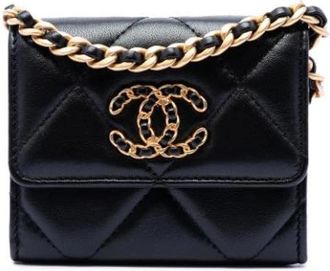 Chanel Pre-owned Quilted Lambskin Crossbody Bag - Dames - Vintage Accessoires - Zwart - ONE Size - Leer - Vintage