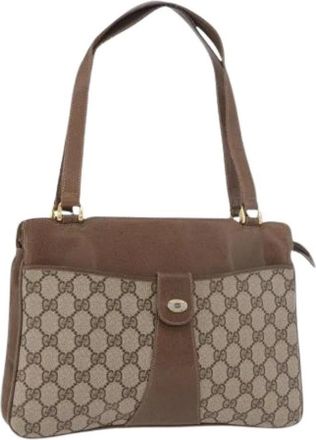 Gucci Pre-owned Vintage Tote Bag - Dames - Vintage Schoudertas - Beige - ONE Size - Leer - Vintage