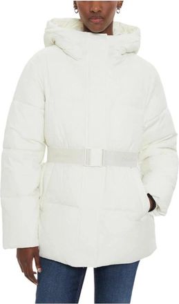 Calvin Klein Belt Logo Jacket - Dames - Winterjassen - Wit - L - Jassen