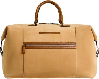 Kiton Suede Weekend Holdall - Heren - Weekendtassen - Beige - ONE Size - Leer - Tassen