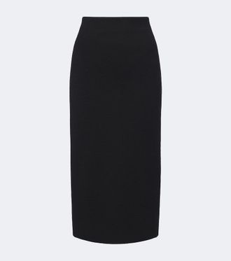 Max Mara Wool-blend jersey pencil skirt