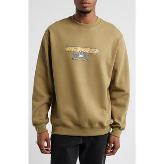 Vans Sakomo Loose Fit Crewneck Sweatshirt in Gothic Olive at Nordstrom, Size Large