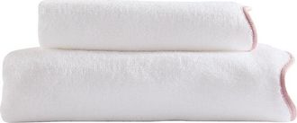 Ballard Designs Ellie Scalloped Towels - Woodrose, Hand Towel - Ballard Designs