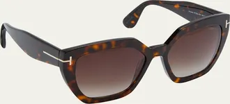 Tom Ford Phoebe Square Plastic Sunglasses