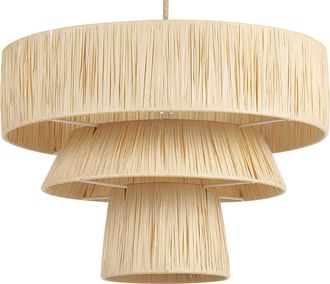 Beliani L&aacute;mpara De Techo Natural 180 Cm Yute Pantalla Texturizada Japandi Chambo
