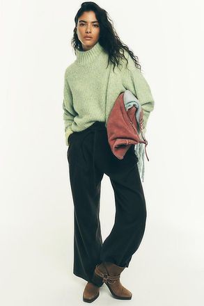 Habitual Jade Mid-Rise Wide-Leg Drawstring Jeans