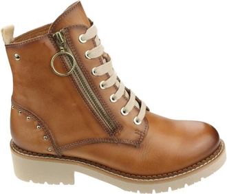 Pikolinos Amandelbruine Vicar Dameslaars - Dames - Veterlaarzen - Bruin - 35 EU - Leer - Schoenen