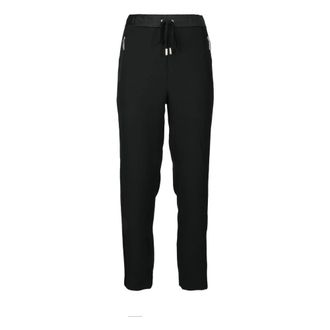 Costume National Cropped Broeken - Dames - Vrijetijds broeken - Zwart - M - Leer - Broeken
