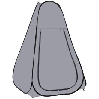 vidaXL Tienda De Ducha Desplegable Gris Vidaxl