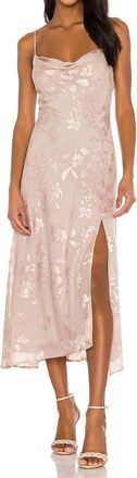 Astr Kimbra Dress In Blush Floral Jacquard