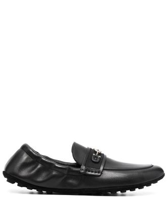 Ferragamo Nomadic Stories leather loafers - men - Calf Leather/Calf Leather/Rubber - 7.5 - Black