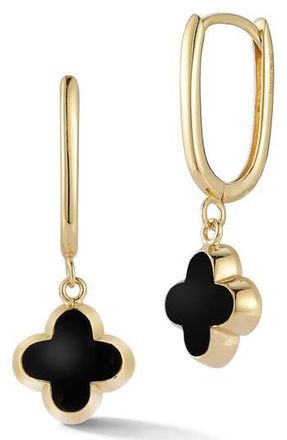 Ember Fine Jewelry 14K Gold Clover Drop Earrings at Nordstrom Rack