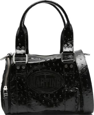 Martine Rose mini Sports zip tote bag - unisex - Calf Leather/Polyester - One Size - Black