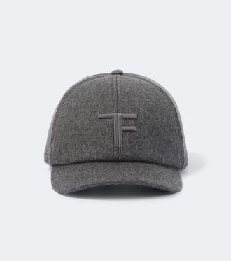 Tom Ford Gorra de b&eacute;isbol de cachemir con logo