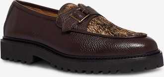 Jacques Solovi&egrave;re Mokassins mit Schnalle aus genarbtem Leder Tommy Lug