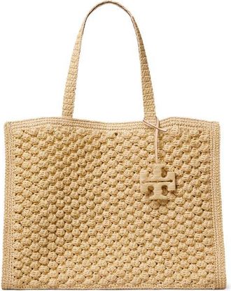 Tory Burch Ella Hand Crochet Straw Bag in Natural at Nordstrom