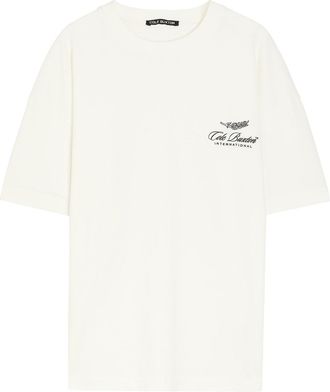 Cole Buxton International Logo-embroidery Cotton T-shirt - White - XL