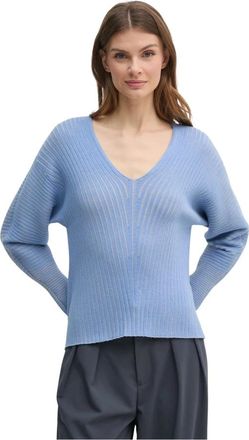 DKNY V-neck Truien - Dames - V-hals truien - Blauw - S - Polyester - Truien & Vesten