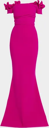 La Petite Robe Di Chiara Boni Yiana Off-Shoulder Mermaid Gown