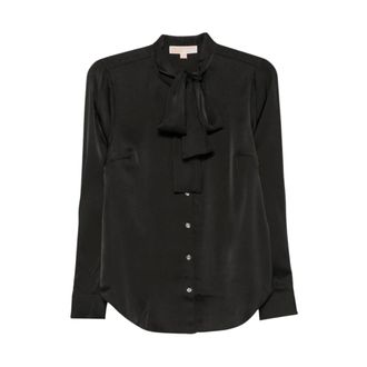 Michael Kors Blusa de sat&eacute;n con lazo - Blouses & Shirts - Mujer - Negro - S