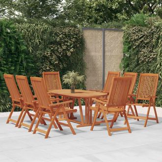 vidaXL Vidaxl - Sillas De Jard&iacute;n Plegables 8 Uds Madera Maciza De Eucalipto